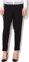 Black Polyester Casual Pants 1