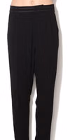 Black Polyester Casual Pants 4