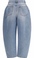 Blue Cotton Straight-Leg Jeans 2