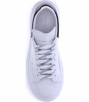 White Calf Leather Bos Taurus Platform Sneakers 4