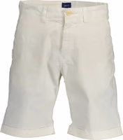 White Cotton Bermuda Shorts 2