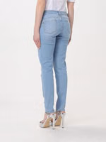 Blue Cotton Straight-Leg Jeans 2