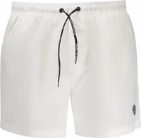 White Polyester Men's Swim Boxer 1