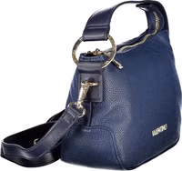 Blue Polyurethane Women's Bag with Adjustable Strap and Pocket 3