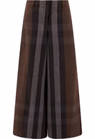Brown Cotton Casual Pants 1