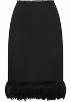 Black Silk Midi Skirt 1