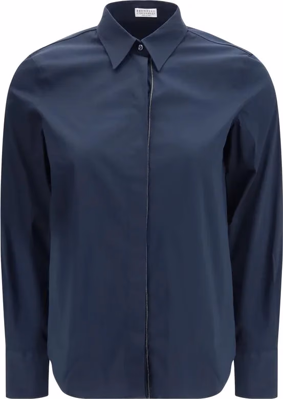 Blue Cotton Dress Shirt