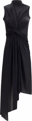 Black Polyamide Casual Dress