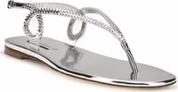 Silver Calf Leather Bos Taurus Flat Sandals 2