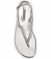 Silver Calf Leather Bos Taurus Flat Sandals 4