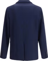 Blue Cotton Full-Length Jacket 2