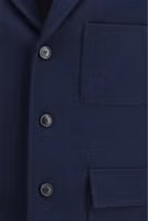 Blue Cotton Full-Length Jacket 3