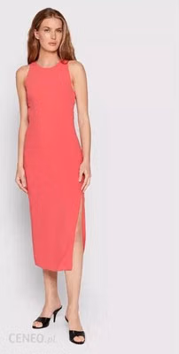 Red Polyester Casual Dress