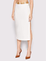White Viscose Long Skirt 1