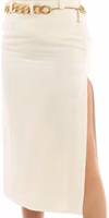 White Viscose Long Skirt 2