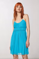 Turquoise Polyester Casual Dress 2