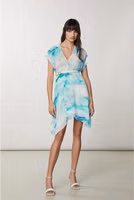 Turquoise Polyester Casual Dress 1