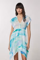 Turquoise Polyester Casual Dress 2