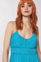 Turquoise Polyester Casual Dress 4
