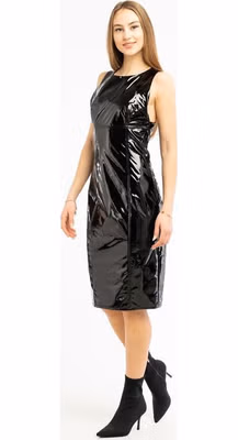 Black Polyethylene Cocktail Dress