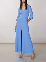 Blue Polyester Casual Dress 1