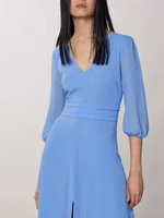 Blue Polyester Casual Dress 2