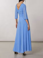 Blue Polyester Casual Dress 3