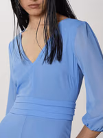 Blue Polyester Casual Dress 4