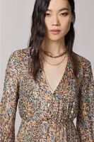 Gold Silk Casual Dress 4