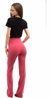 Fuchsia Polyester Casual Pants 3
