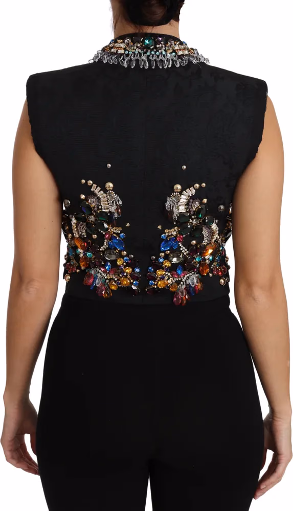 Black Crystal Sicily Vest Waistcoat