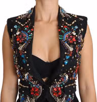 Black Crystal Sicily Vest Waistcoat 2