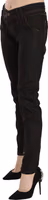 Cotton Black Mid Waist Skinny Denim Jeans 3