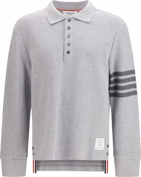 Gray Cotton Polo Shirt
