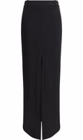 Black Acetate Long Skirt 1