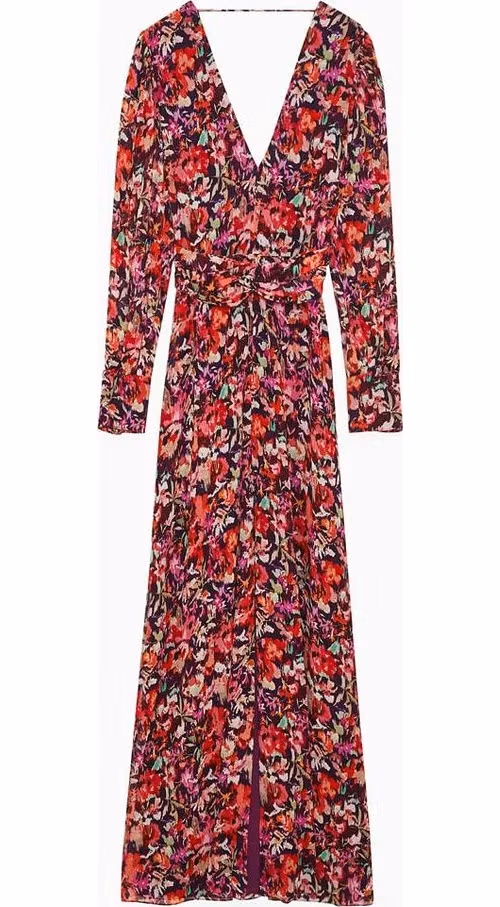 Red Viscose Casual Dress