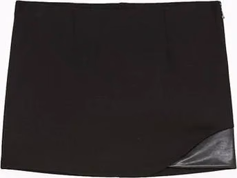 Black Viscose Mini Skirt