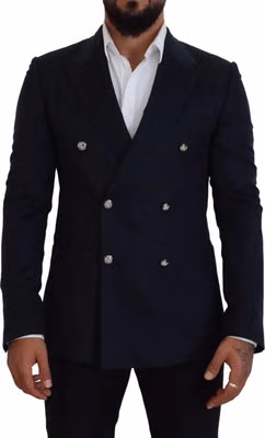 Blue Double Breasted Formal Coat Blazer