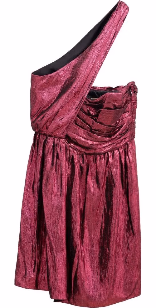 Fuchsia Viscose Short Dress
