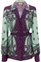 Green Silk Pattern Shirt 1