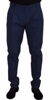 Blue Cotton Dress Pants 1
