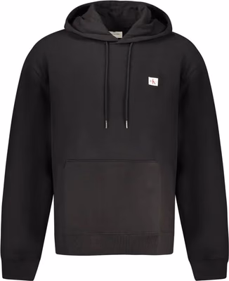 Black Cotton Men Hoodie