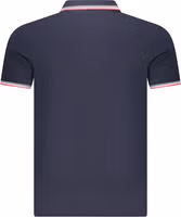 Blue Cotton Men Polo Shirt 2