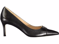 Black Leather Women Classic Shoe 1