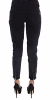 Black Cotton Cropped Jeans 3