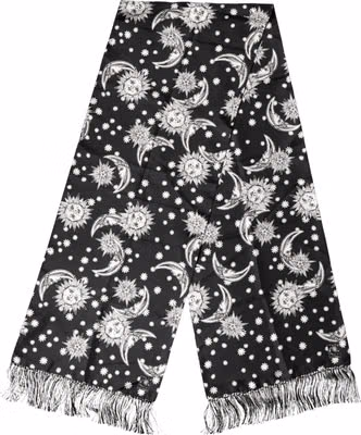 Black White Patterned Pocket Square Scarf