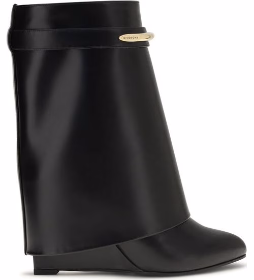 Black Calf Leather Bos Taurus Ankle Boots