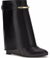 Black Calf Leather Bos Taurus Ankle Boots 2