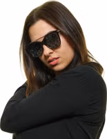 نظارات شمسية بلاستيكية ومعدنية بنية 4