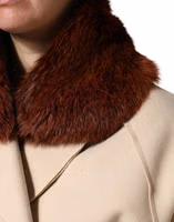 Brown Mink Fur Collar Women Neck Wrap 60cm x 14cm  Scarf 3